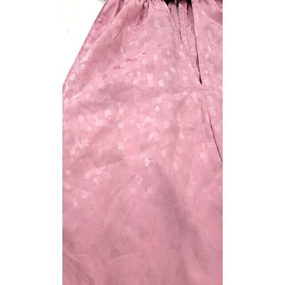 Worthington Women Pink Sleeveless Halter Neck Top Subtle Pattern Size Medium New - Picture 4 of 8